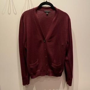 Jcrew 100% Merino Wool Cardigan burgundy XL